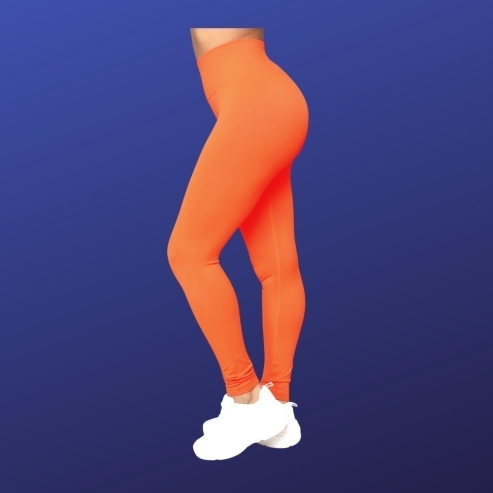 Old NAVY ACTIVE Go-Dri High-Waist Leggings for Women, NEON ORANGE, Size S, NWOT